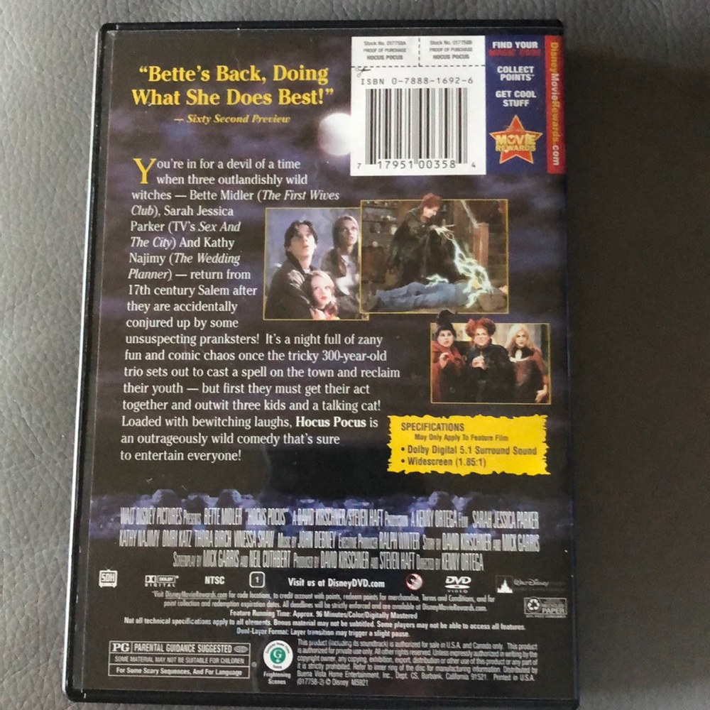 Hocus Pocus DVD - Picture 2 of 2